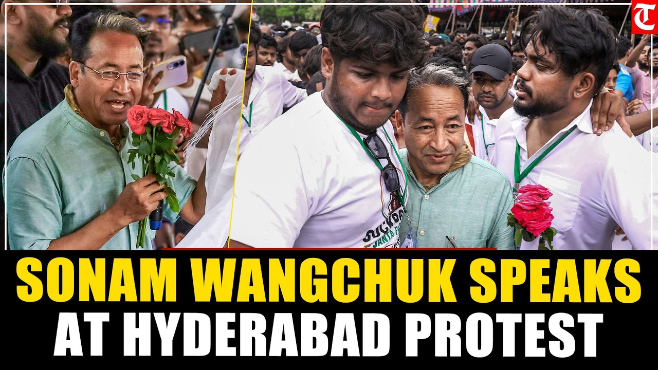 Sonam Wangchuk Joins Hyderabad CJP Protest | Speaks on Education Reforms & Governance