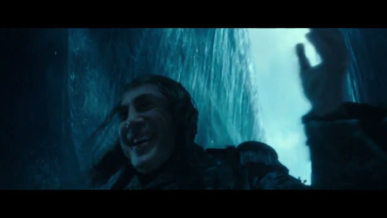Captain Salazar all breaths, laughs and other strange noises