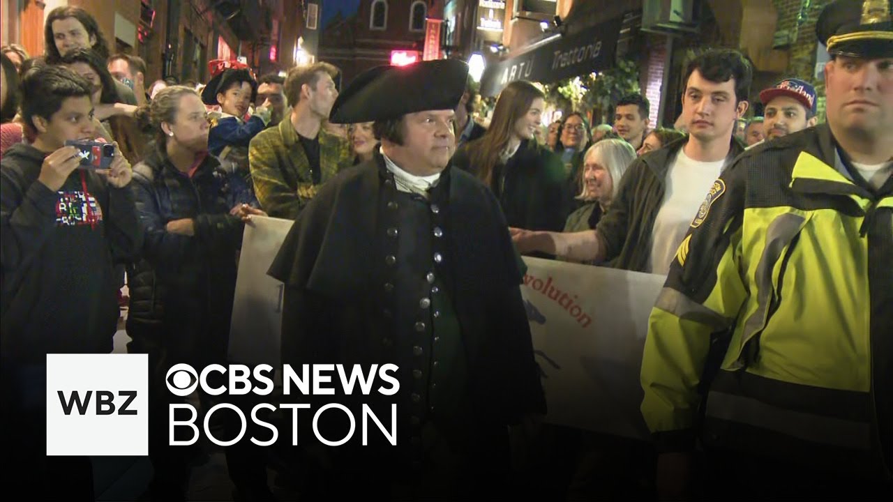 Reenactment of Paul Revere's ride begins in Boston's North End