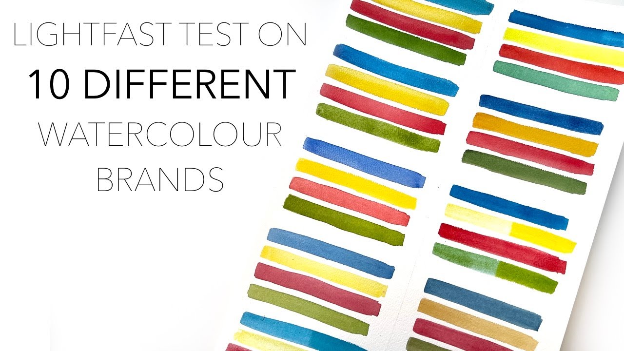 Lightfast Test On 10 Different Watercolour Brands!