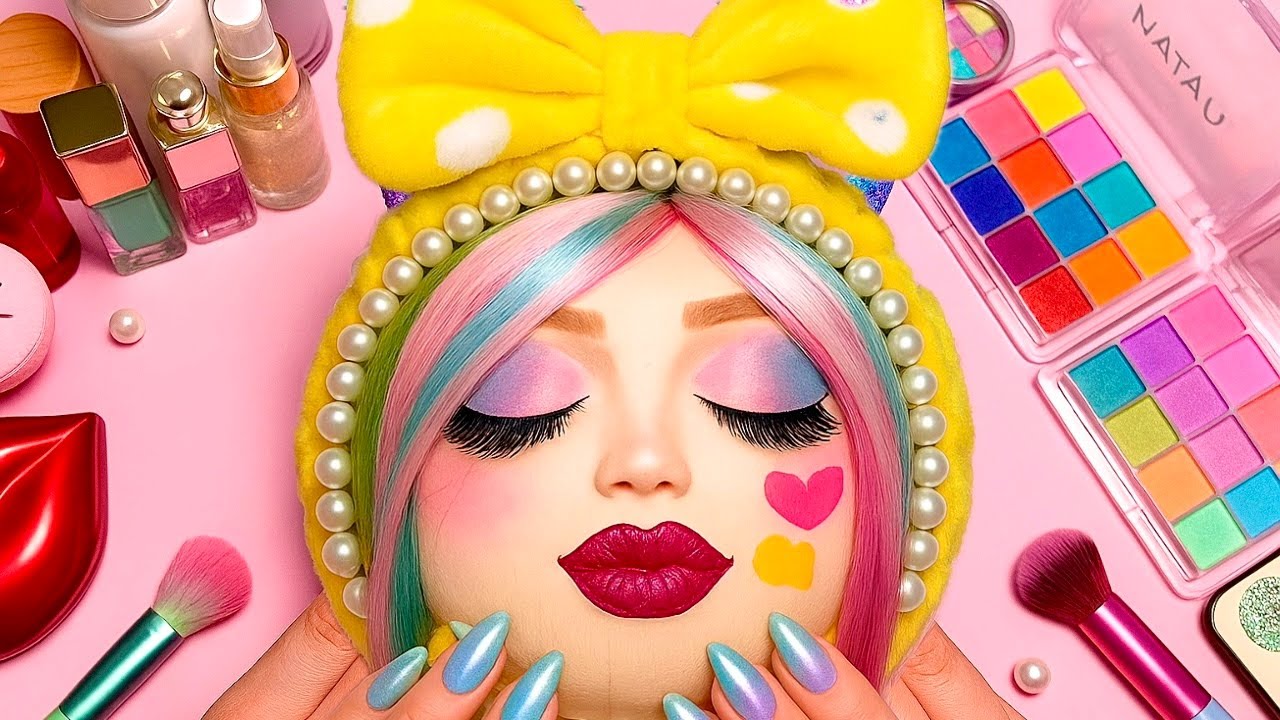 ASMR Watermelon Makeup 🍉✨ | Satisfying Skincare Facial Spa (No Talking)