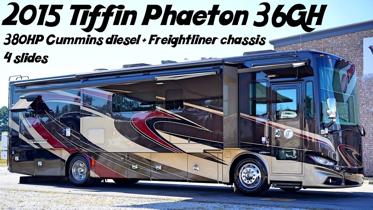 2015 Tiffin Phaeton 36GH A Class 380HP Cummins Diesel Pusher from Porter's RV Sales - $189,900