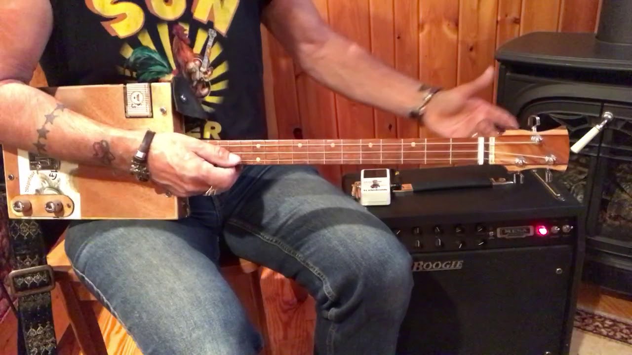 Blue Highway George Thorogood lesson for 3 string Cigar Box Guitars