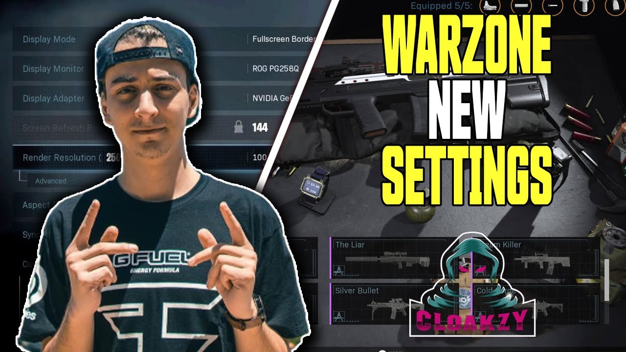Cloakzy Warzone Settings Keybinds and Setup New Update 2021