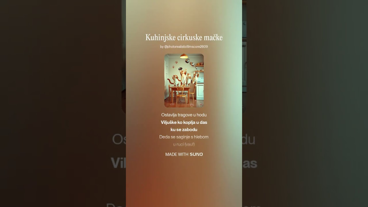 Kuhinjske cirkuske mačke  - Pesma 