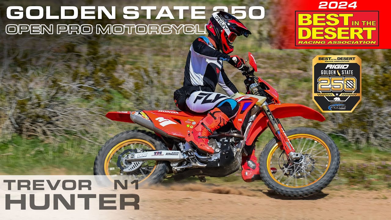 Full Race: 2024 BITD Golden State 250 | Open Pro Motorcycle | CRF450X Desert Racing