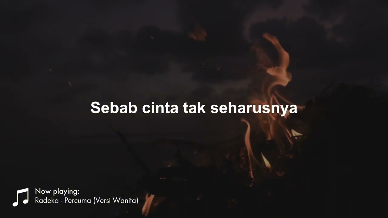 Radeka - Percuma (Versi Wanita) [Lyric Video]
