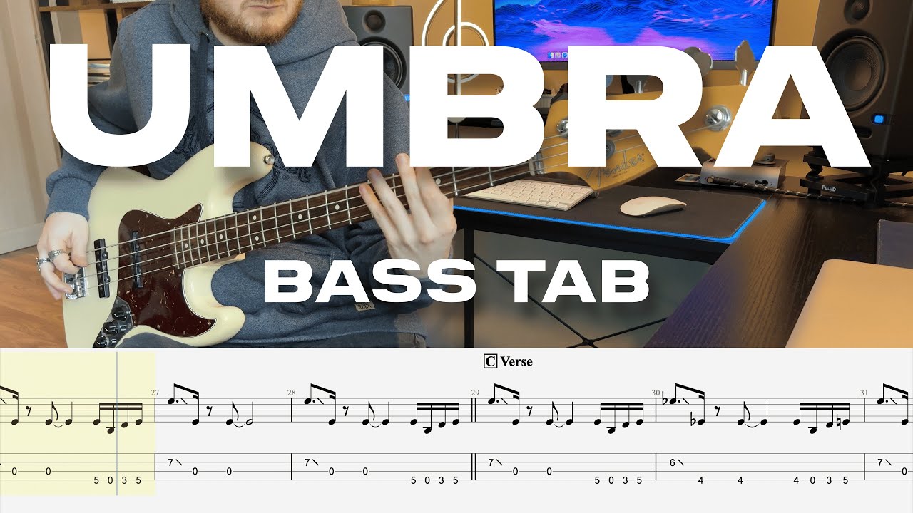 Ghost - Umbra // Bass Cover // Play Along Tab and Notation