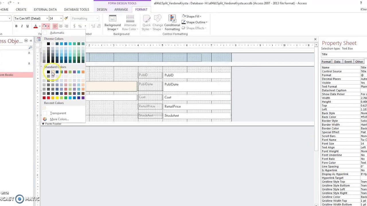 Create A Split Form