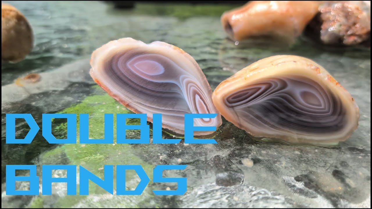Cutting Open Botswana Agate #lapidary #agate #botswana #rockhounding