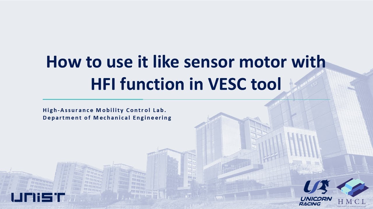 How to use it like sensor motor with HFI function in VESC tool