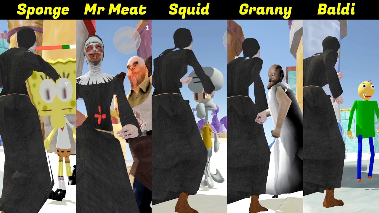 Evil Nun Killed Everyone in Bikini Bottom 😂 Funny Horror Game