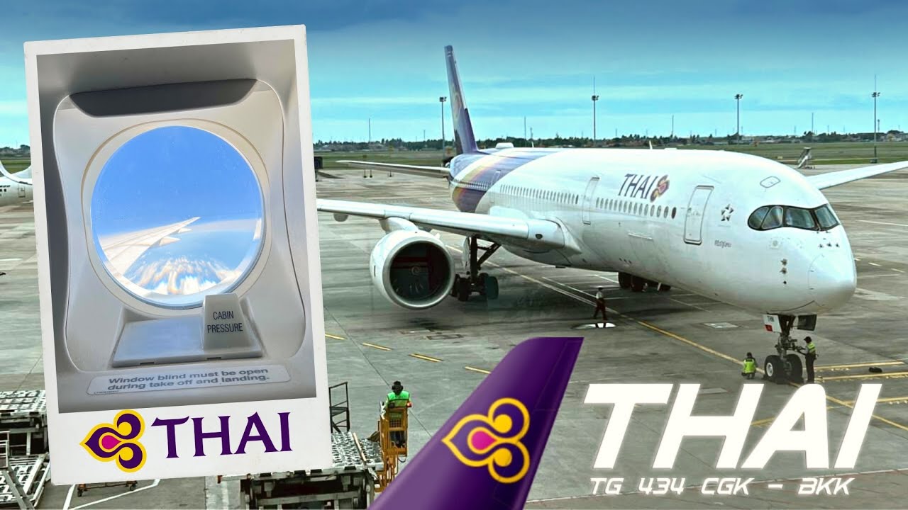 Thai Airways A350-900, TG 434 Jakarta-Bangkok, Economy Class