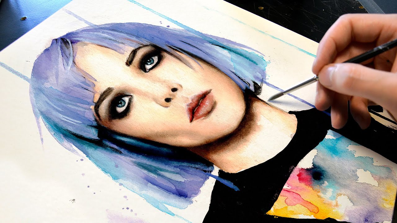 【Акварельный портрет】Alice Glass (раньше Crystal Castles)