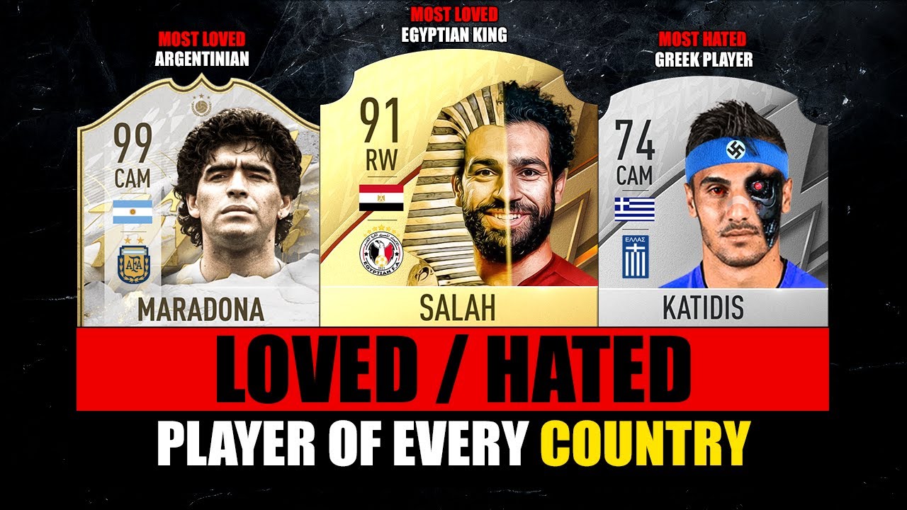 Most LOVED/HATED FOOTBALLER of Every COUNTRY! 😱😵 ft. Maradona, Salah, Katidiz&hellip; etc