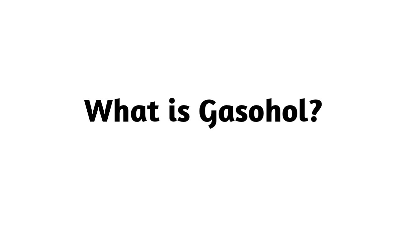 Что такое газохол?