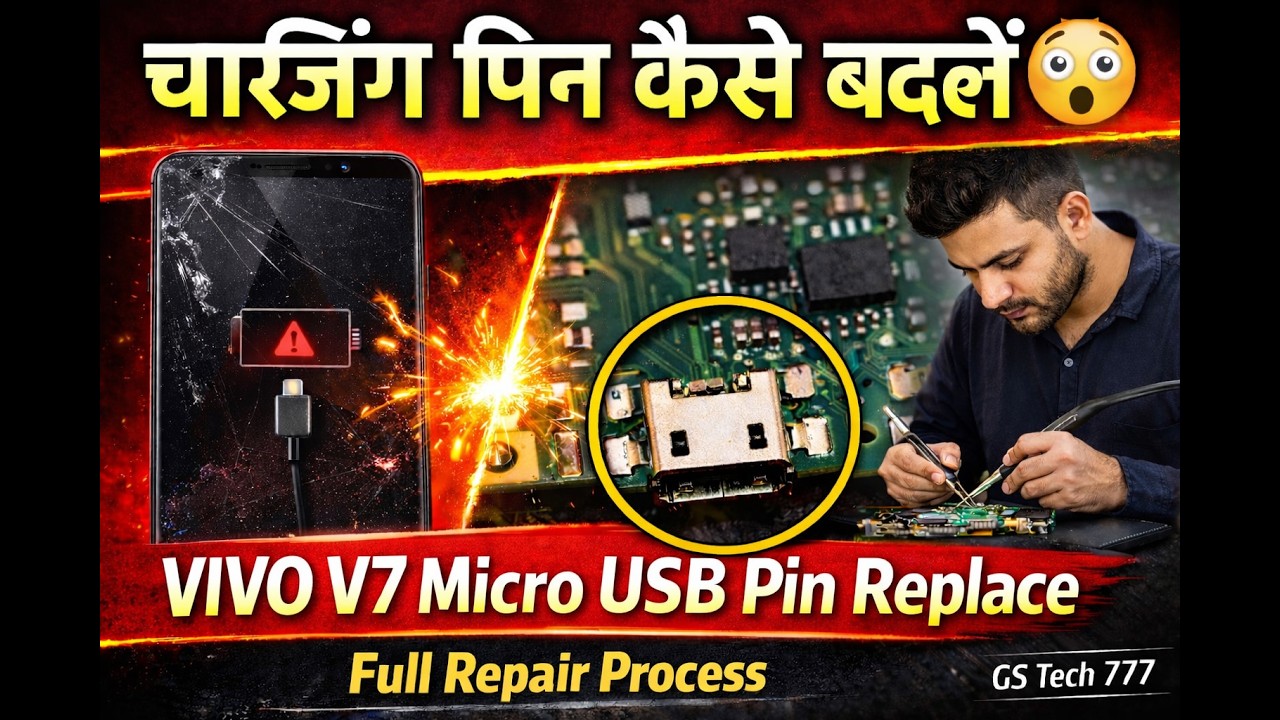 vivo v7 charging pin change full process l vivo chaging pin replacement
