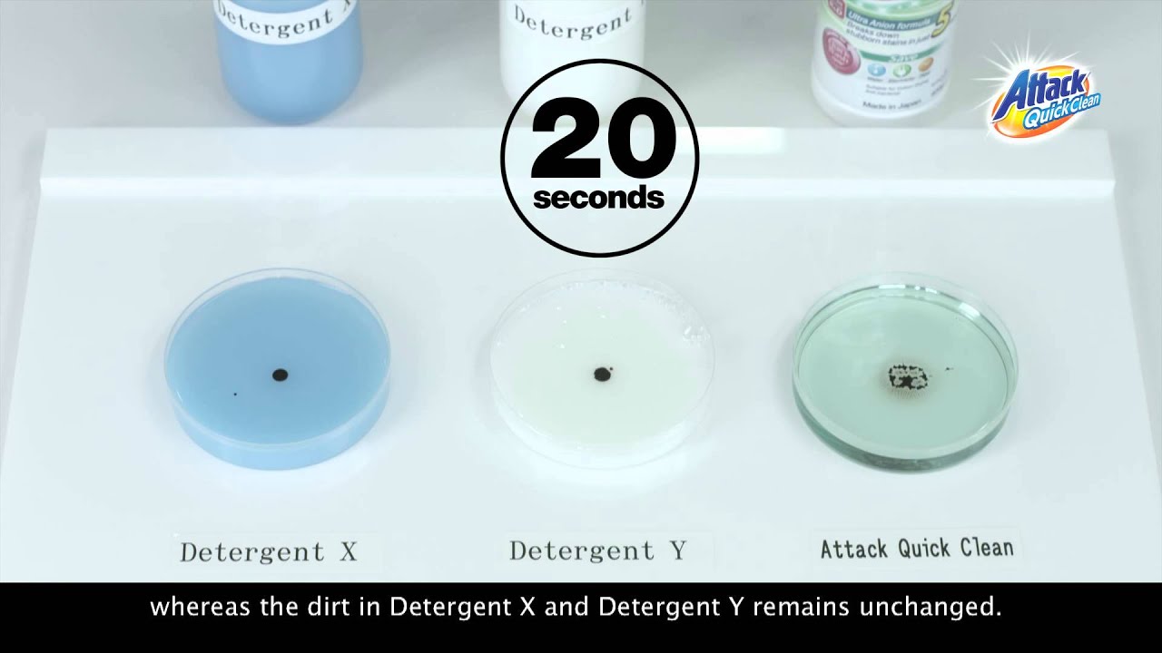 Attack Quick Clean Demo - Stain Removal Test