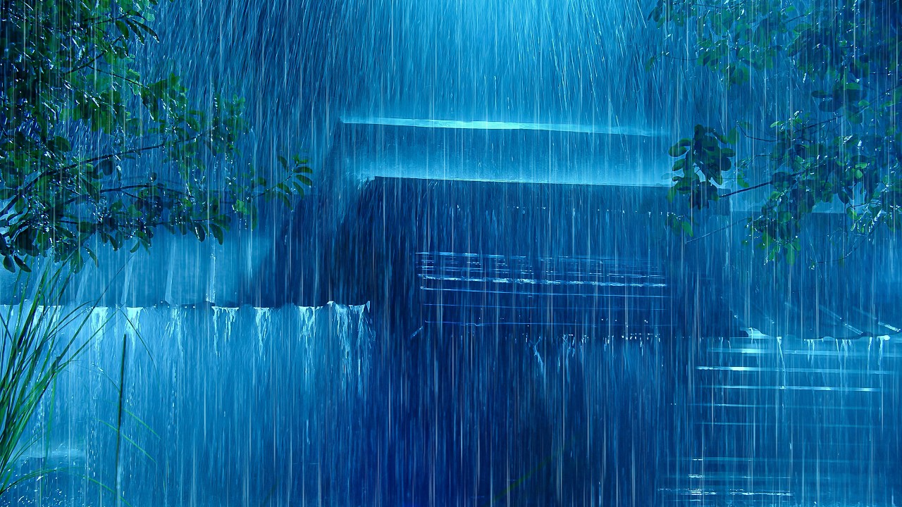 Relax & Fall Asleep Fast, Deep Sleep | Heavy Rain on Old Tin Roof & Gentle Thunder in Forest