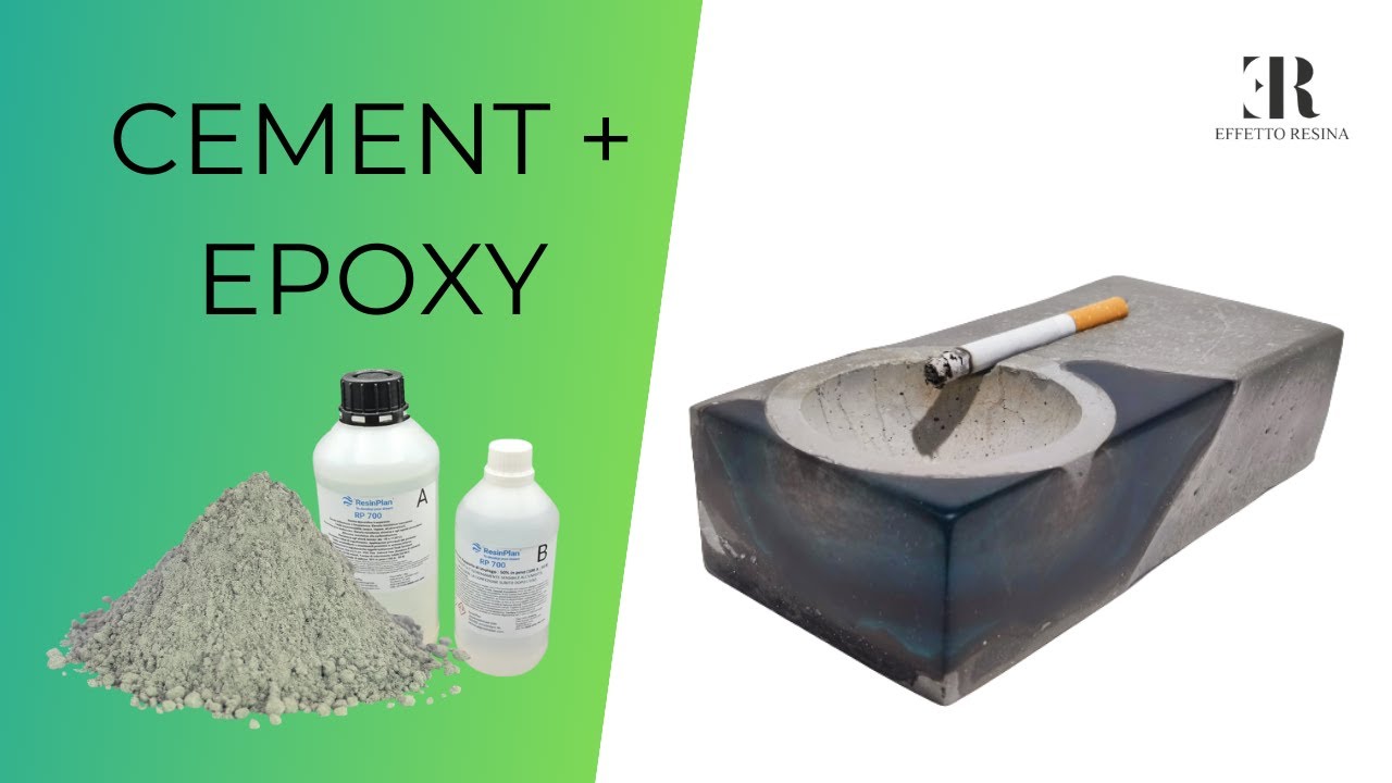 POSACENERE IN CEMENTO E RESINA EPOSSIDICA / CEMENT AND EPOXY ASHTRAY