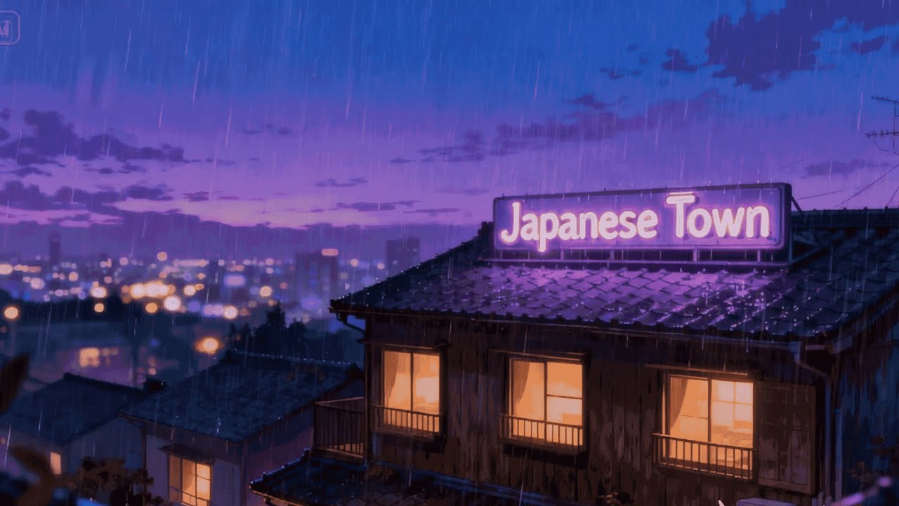 😌 Chill Lofi Hip Hop for Study, Sleep & Relaxation | 🌧️ Night Rain in a Quiet Japanese Town