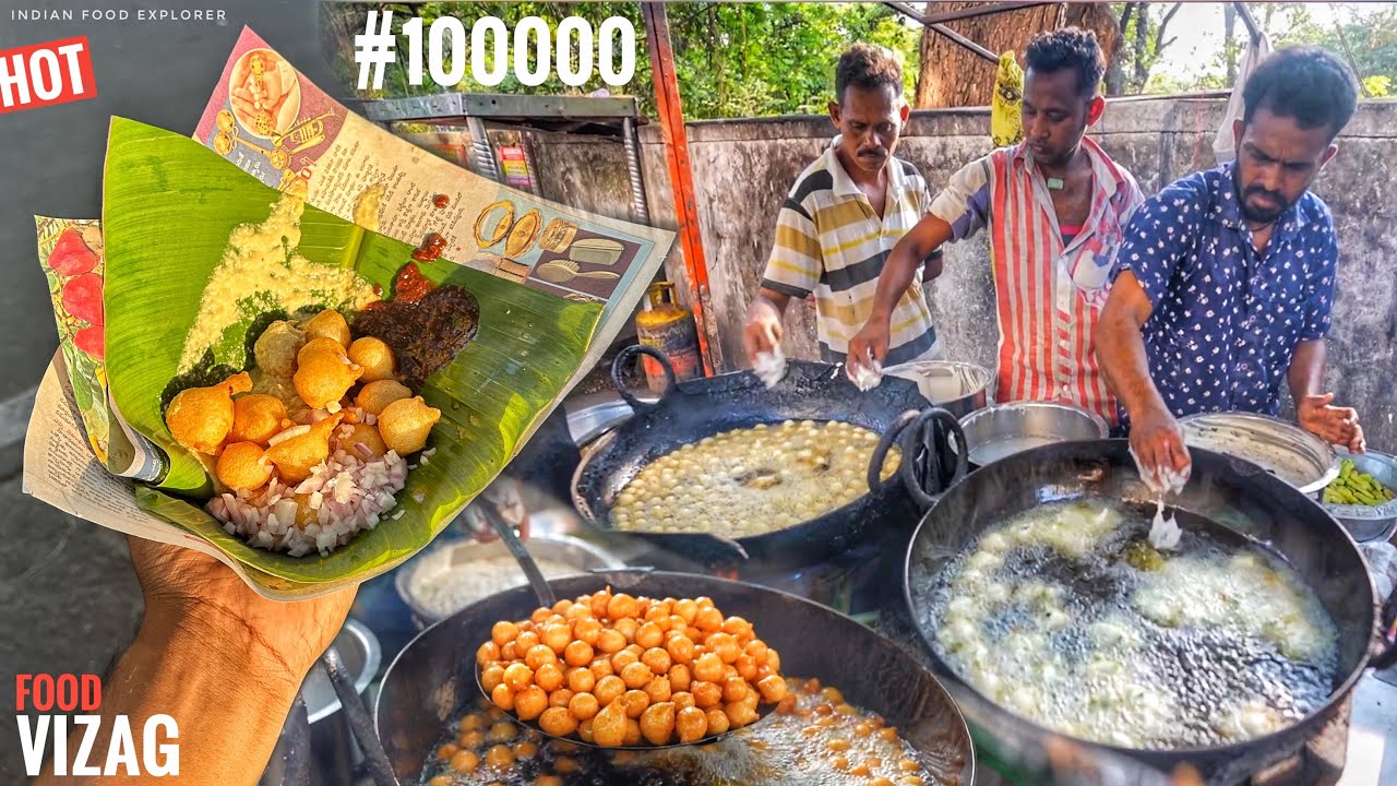 10000 Pieces Sell Everyday | No.1 Punugulu Place In Vizag | Banana & Mirchi Bhajji | Street Food
