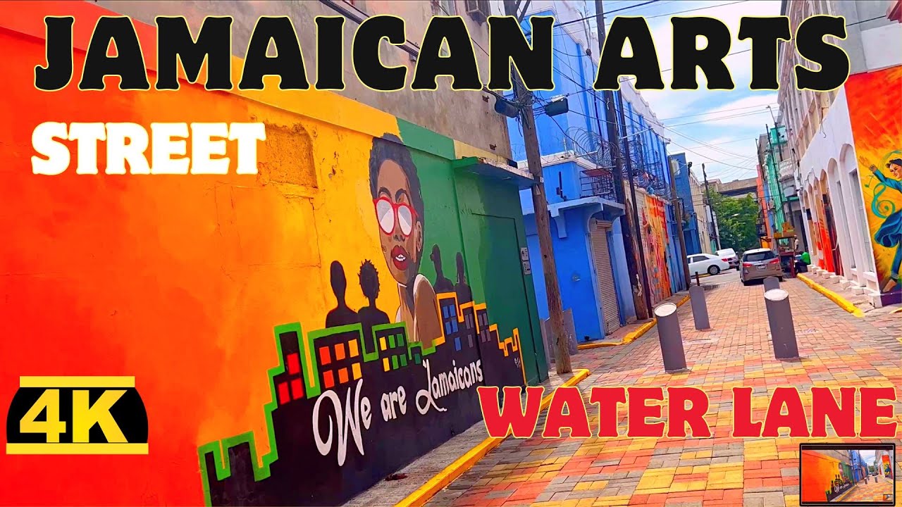 The Most Artistic Street Of Jamaica Downtown, Art District Kingston walking Tour in 4k HD