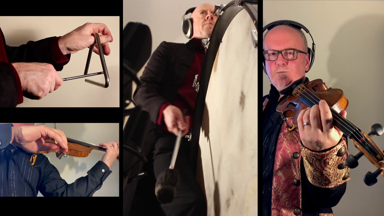 Solsbury Hill by Peter Gabriel - violin and percussion cover