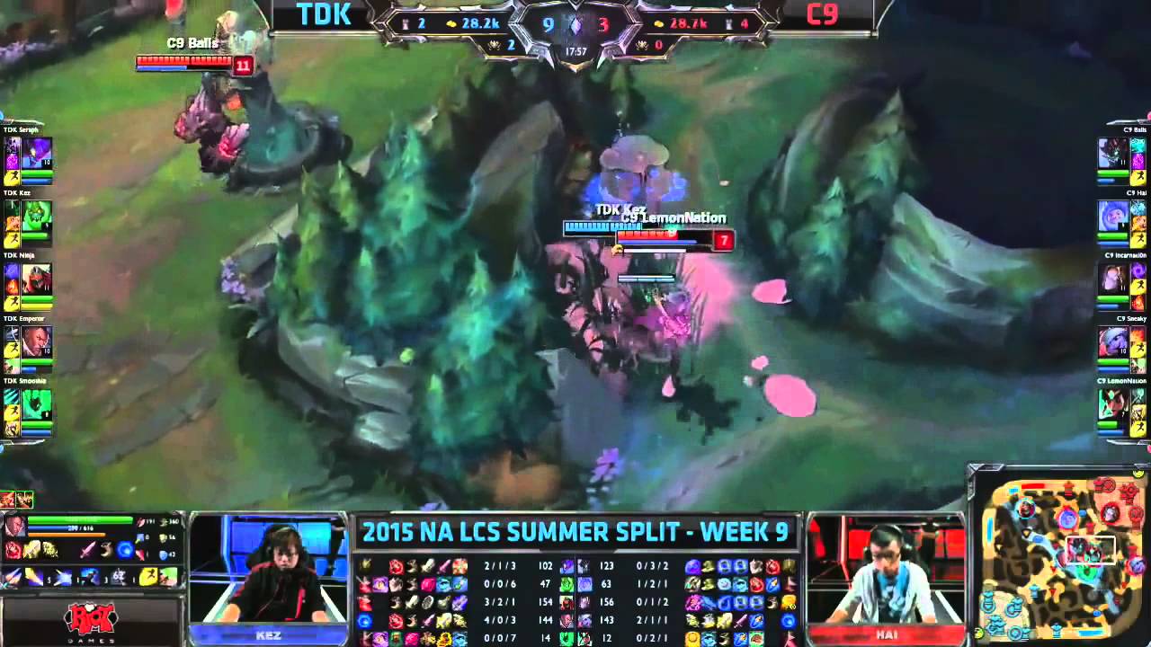 TDK Seraph Khazix VS C9 Incarnation Orianna Highlights   2015 NA LCS Summer W9D1