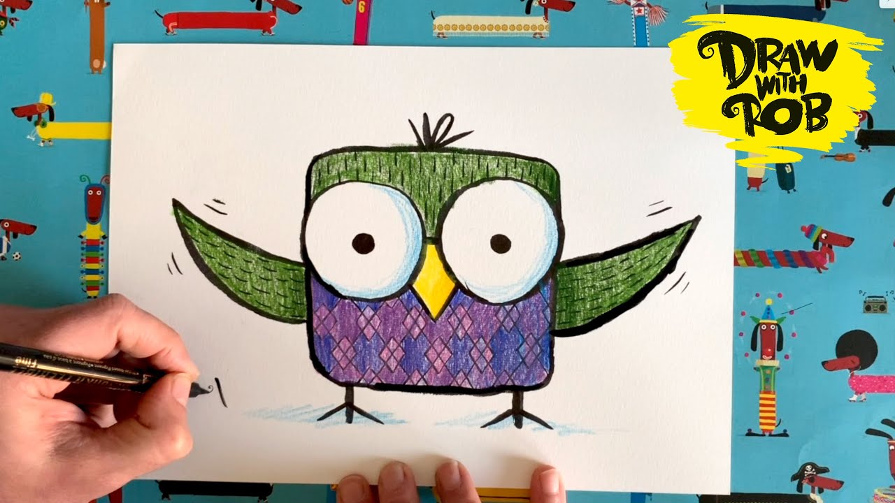 #DrawWithRob 10 Eugene the Owl