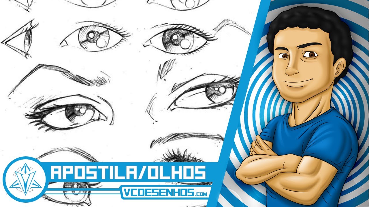1º Apostila de desenhos - Olhos Femininos