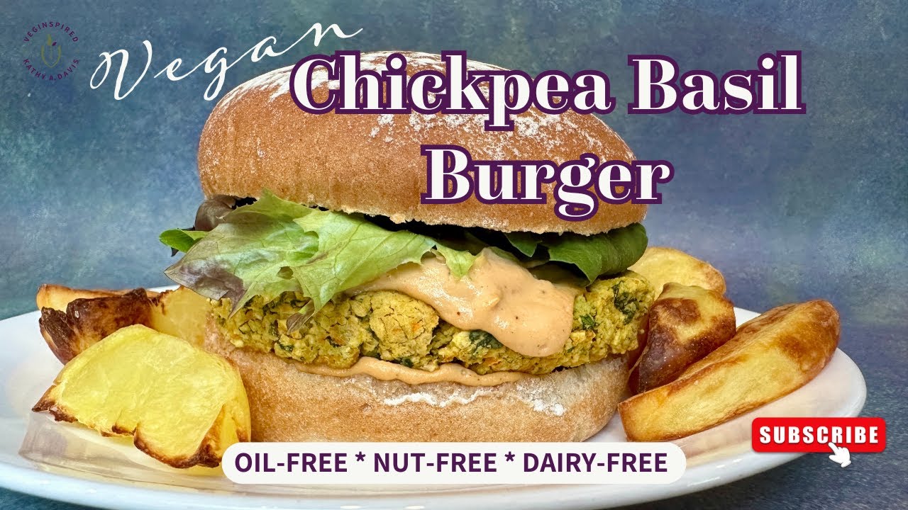 Easy Vegan Chickpea Basil Burger Anyone Can Make!