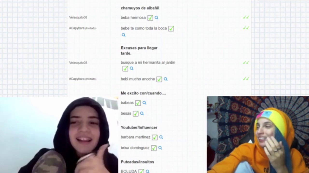 (2/2) DIRECTO Brisa y Angie Velasco jugando Tuttifruti!!