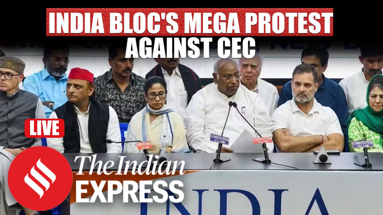 INDIA Bloc Leaders Stages Protest March To Election Commission Of India