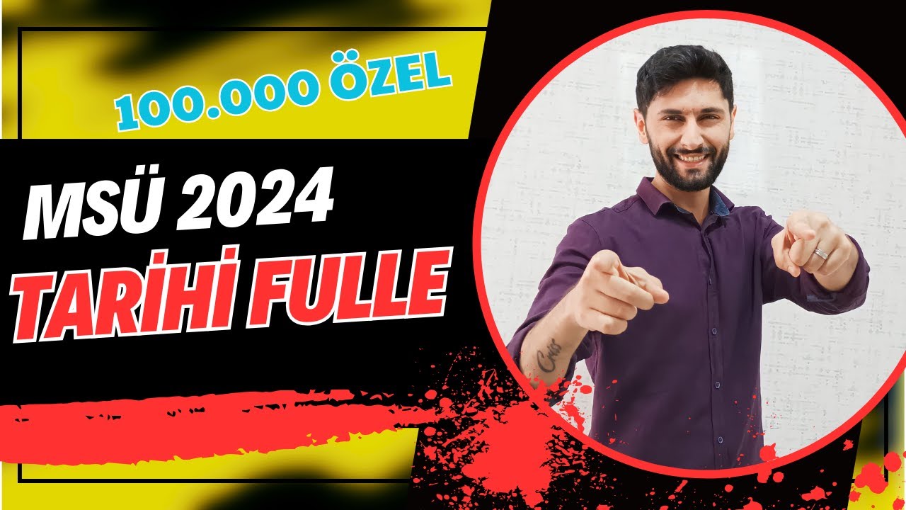 11 Dakikada MSÜ Tarih Netlerini Yükselt | MSÜ 2024 | Ali Gürbüz
