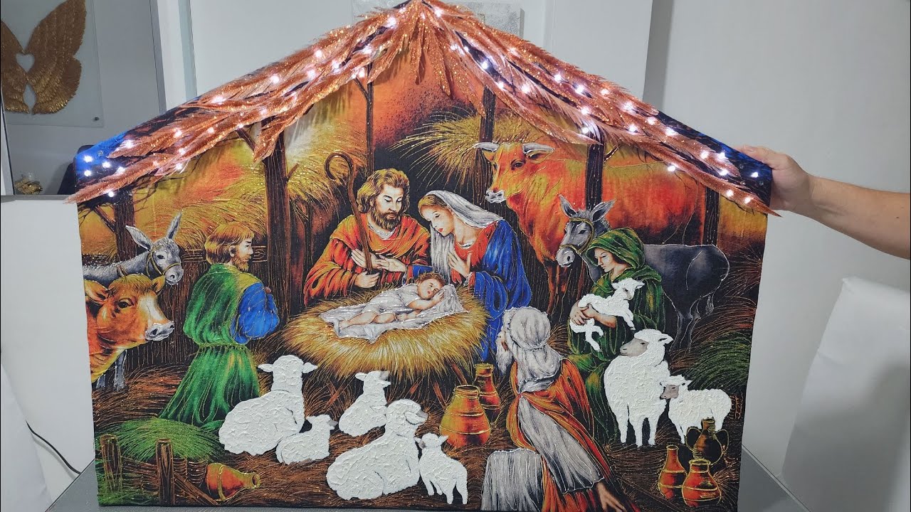 Cuadro navideño con cartón 😍