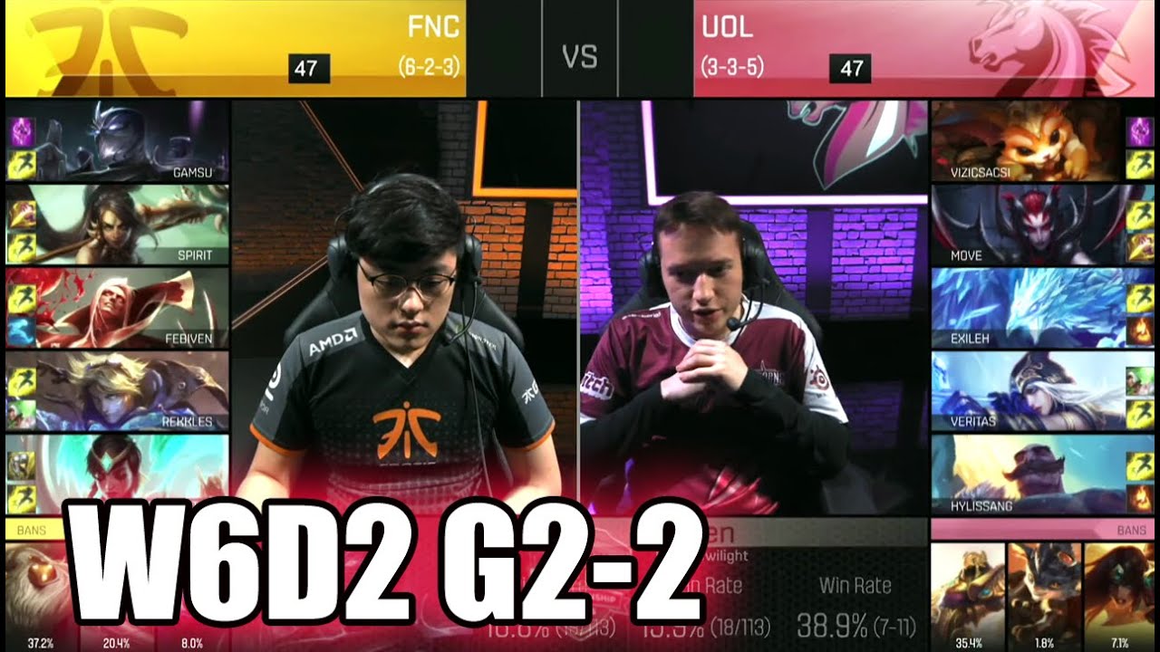 Unicorns of Love vs Fnatic | Game 2 S6 EU LCS Summer 2016 Week 6 Day 2 | UOL vs FNC G2 W6D2 1080p