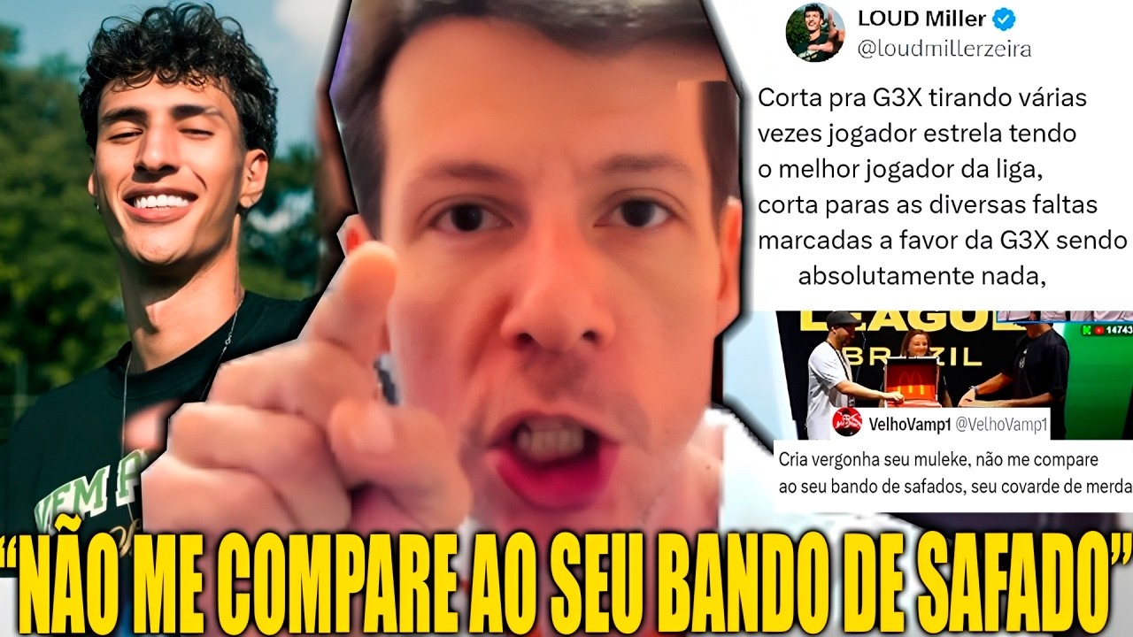VELHO VAMP DETONA O LOUD MILLER AP&Oacute;S ELE FALAR SOBRE O G3X NA POL&Ecirc;MICA DAS CARTAS SECRETA!