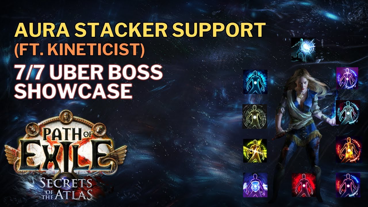 Aura Stacker Support (ft. Kineticist) | 7/7 Uber Bosses Down | POE 3.26