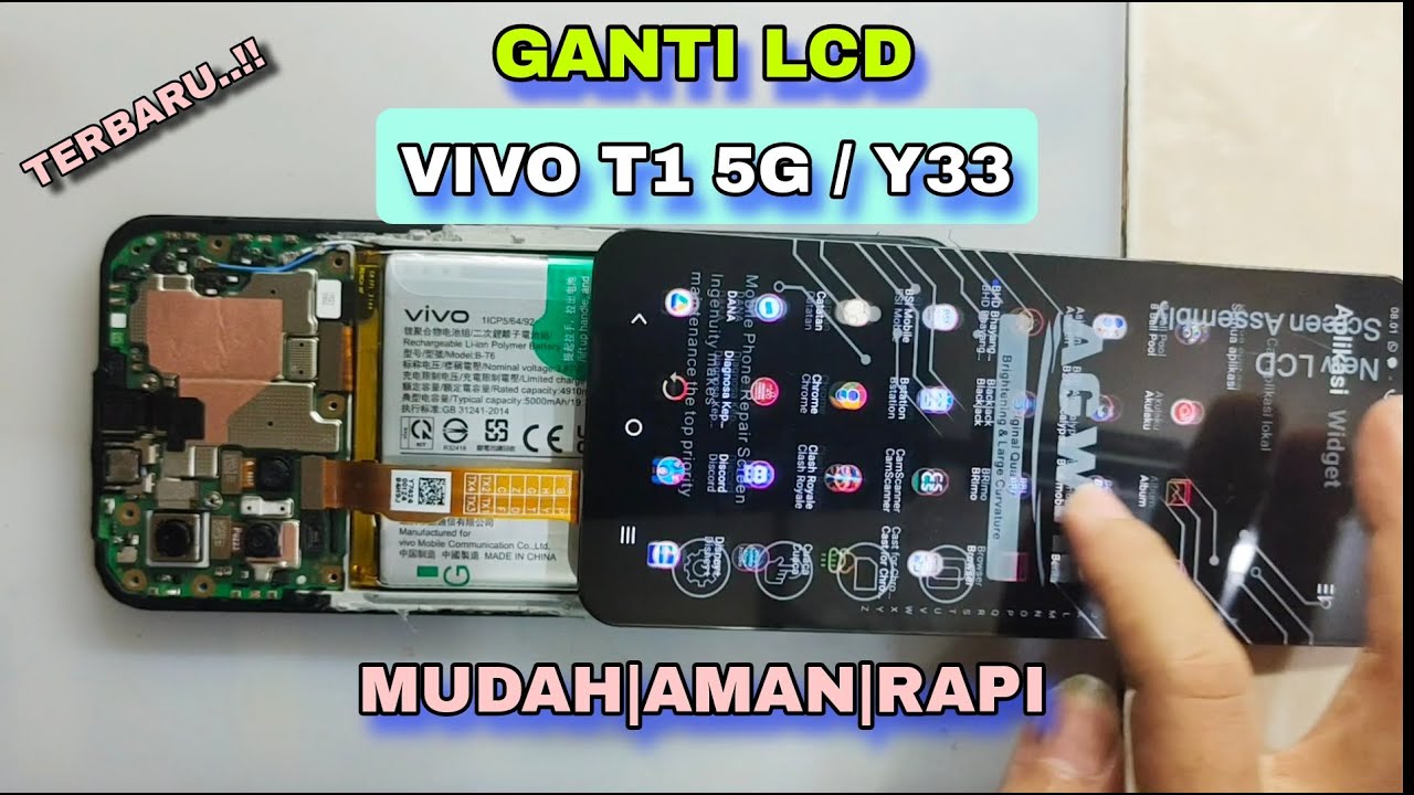 CARA GANTI LCD VIVO T1 5G / Y33 MUDAH DAN AMAN || VIVO T1 5G DISPLAY CHANGE