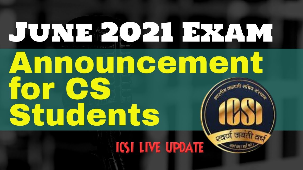 ICSI Announcement for June 2021 Exam | ICSI LIVE UPDATE | Regarding De-novo #icsi #Rajpicz