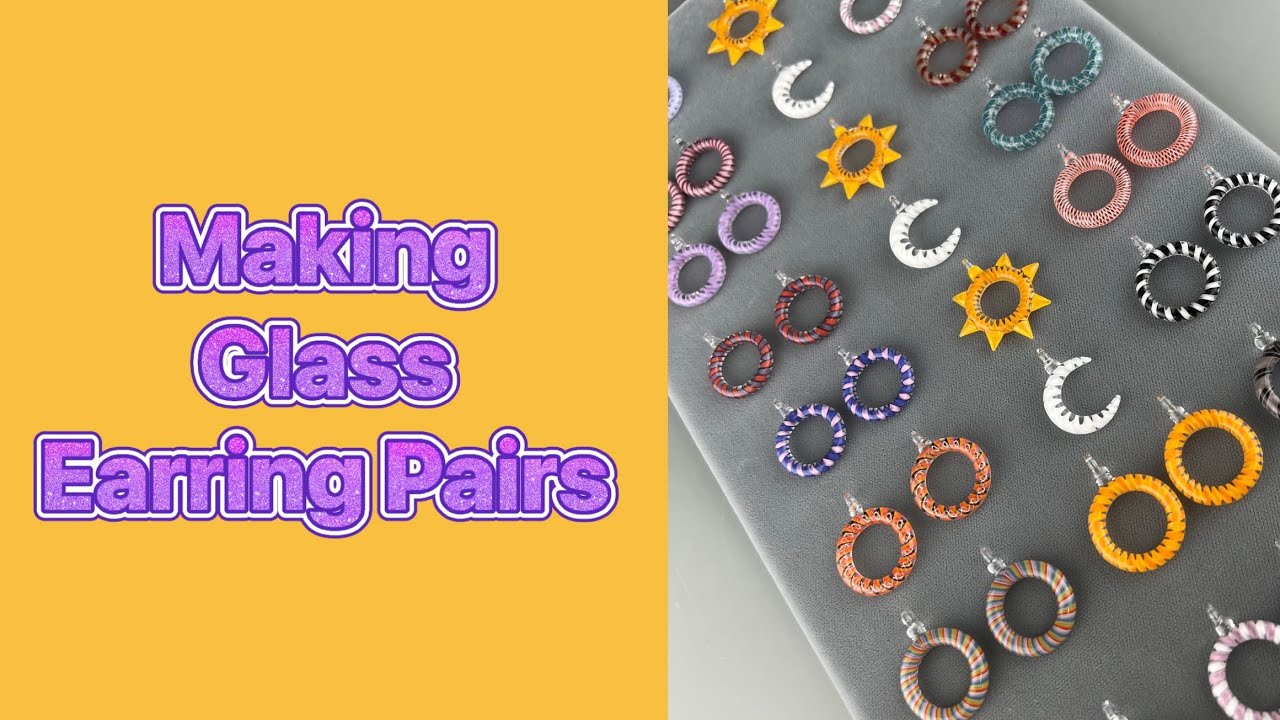 Making Handmade Glass Earring Pairs In The Flame...