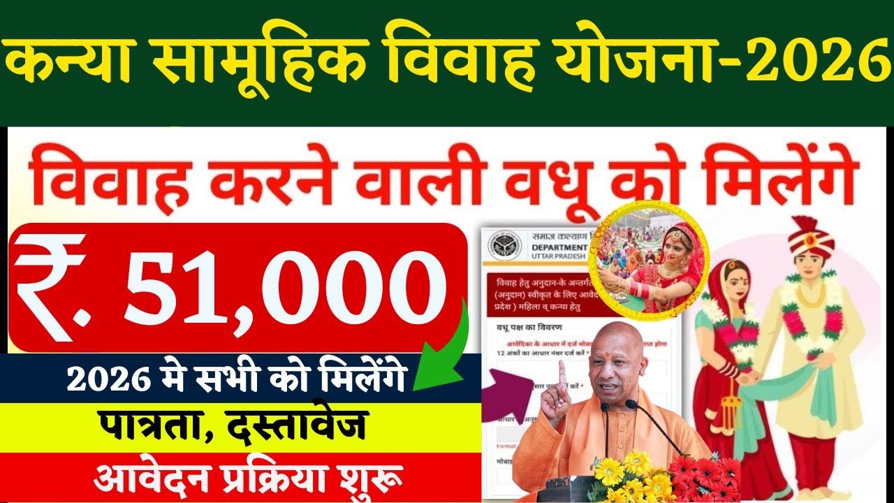मुख्यमंत्री सामूहिक विवाह योजना 2026 | Mukhyamantri Kanya Yojana Apply Online | @techpointduniya