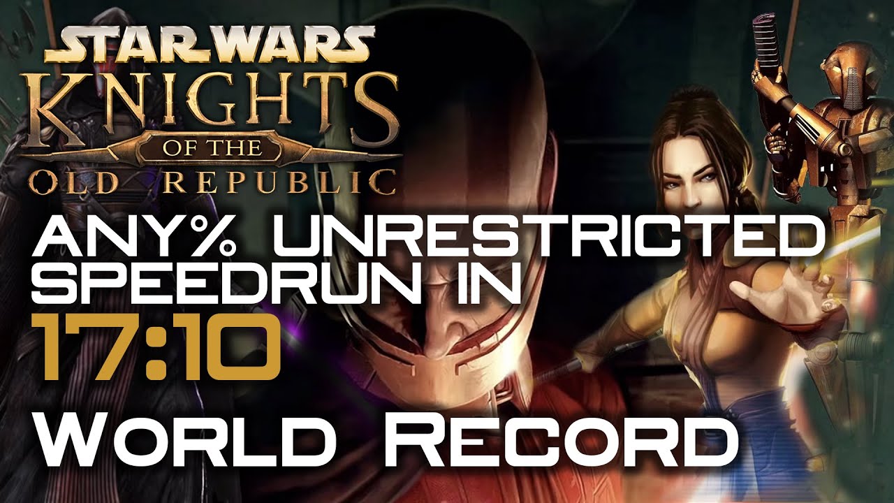 KotOR Any% Unrestricted Speedrun in 17:10 (WR)