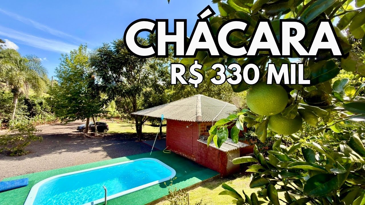 CHÁCARA À VENDA EM SANTA CATARINA QUIOSQUE PISCINA FRUTAS R$330MIL
