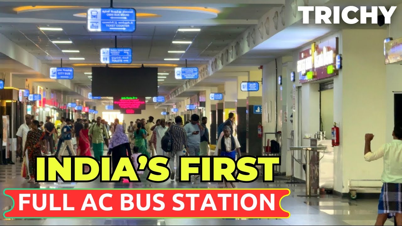ഇതൊക്കെ എന്ത്😳,ഇന്ത്യയിലാദ്യമായി ഫുൾ ACയിലുള്ള ഒരു ബസ് സ്റ്റാൻഡ്!ഇതൊക്കെയാണ് വികസനം|Trichy bus stand