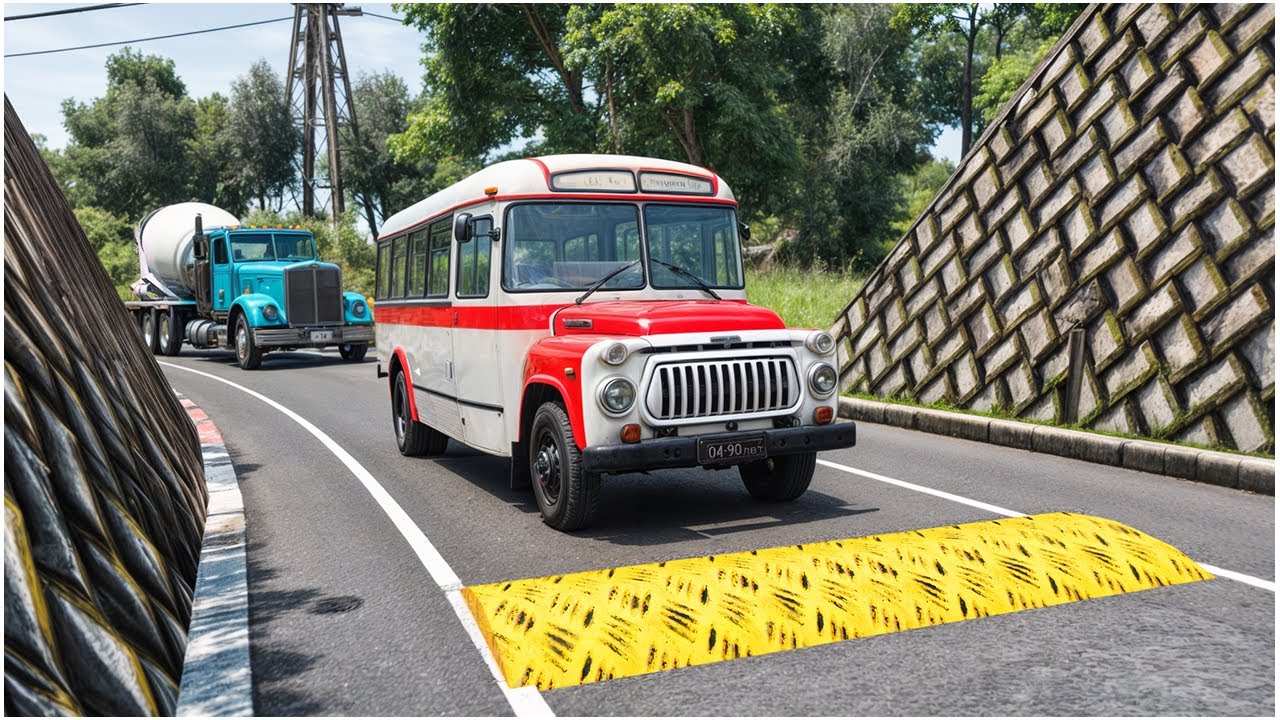 Trucks and Cars vs Speed Bumps #26 | BeamNGDrive | TBNG-Speed-Bump-Dio #trucks #vs #speedbumps