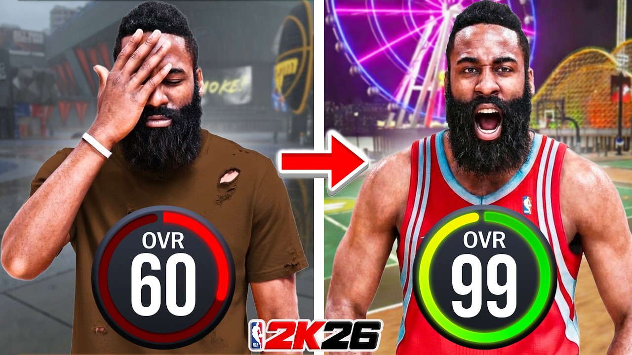 JAMES HARDEN BUILD 60 OVR to 99 OVR in 1 VIDEO No Money Spent on NBA 2K26