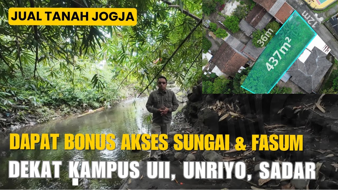 EPS 597 JUAL TANAH JOGJA DEKAT KAMPUS UII UNRIYO SANATADHARMA KAWASAN HOMESTAY ADA AKSES ALIRAN AIR
