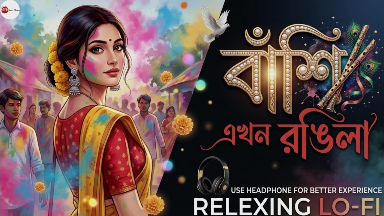 Bengali Romantic Lo Fi Songs 2026 । বাঁশি এখন রঙ্গালি । Soulful Night Chill ।  Relaxing Vibes